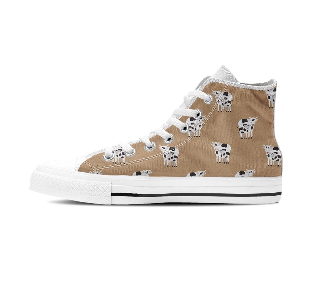 Cow Family Print Women's High Top Shoes