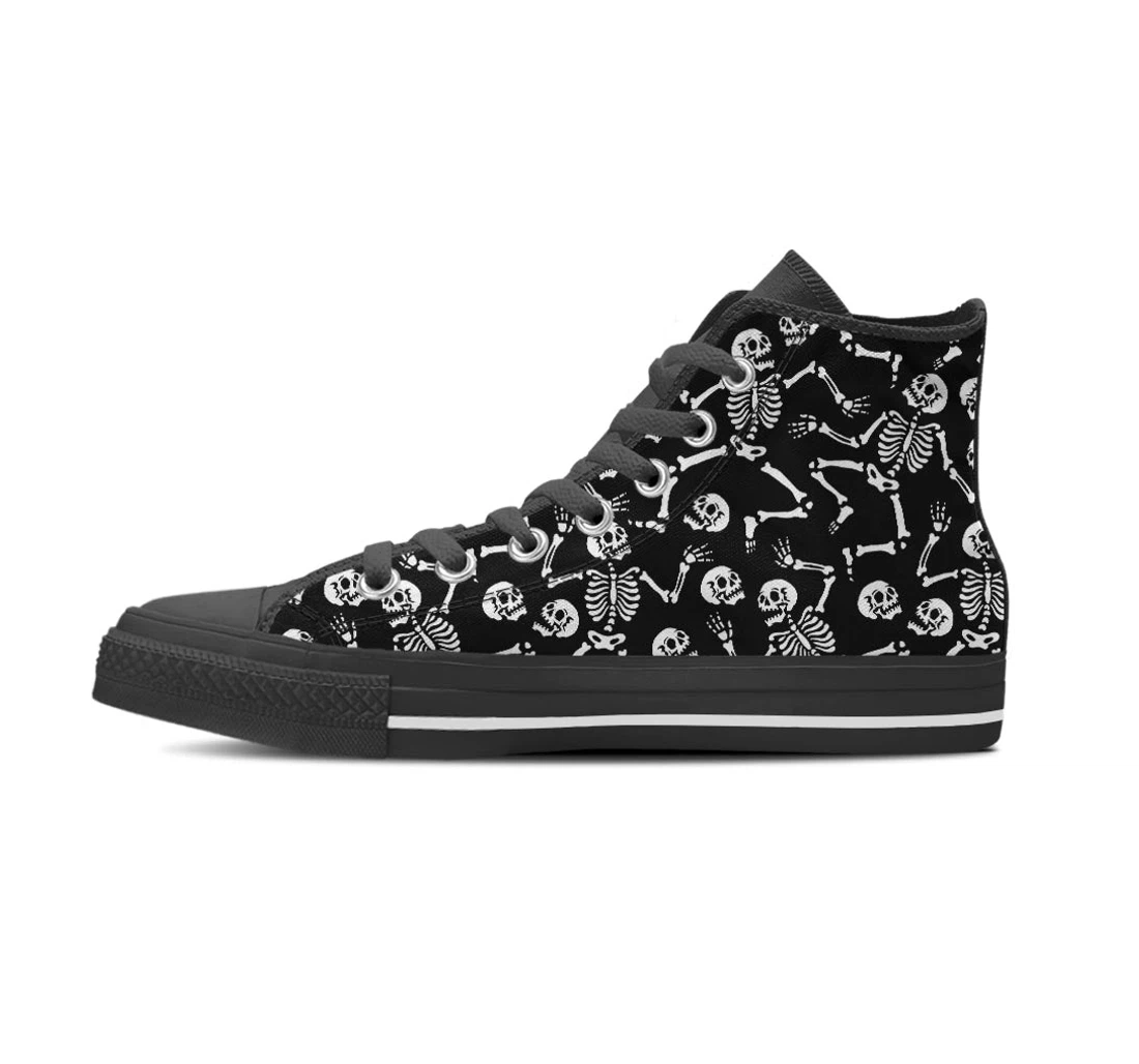 Skeleton Dancing Halloween Women's High Top Shoes