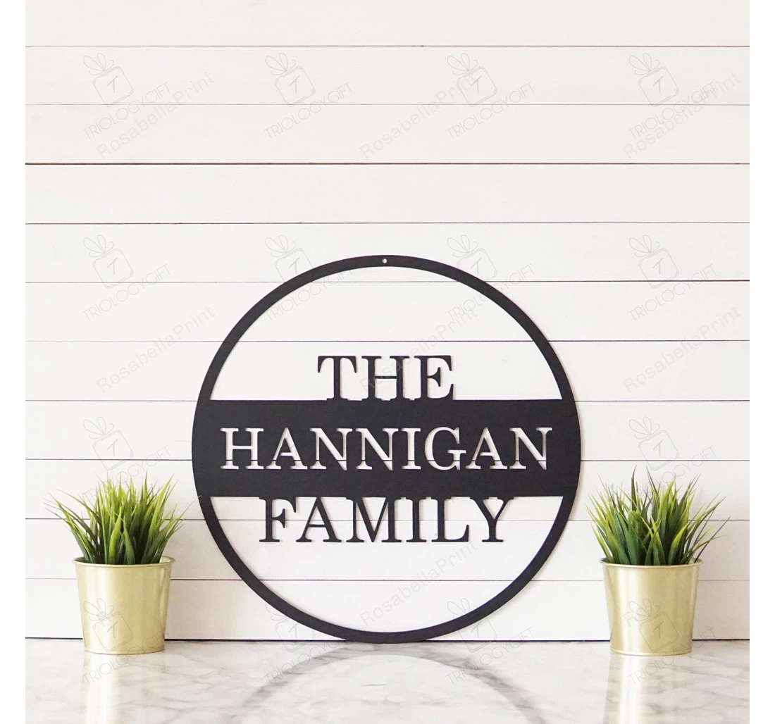 Personalized Metal Sign - Personalized Family Name Last Name Family Name Anniversary MonoGram