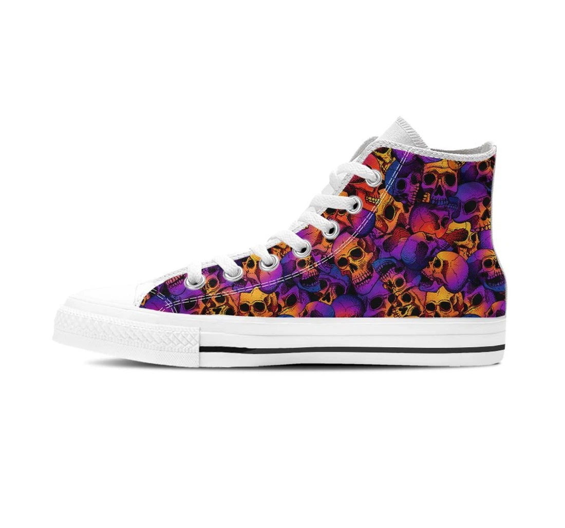 Purple Skull Women's High Top Shoes
