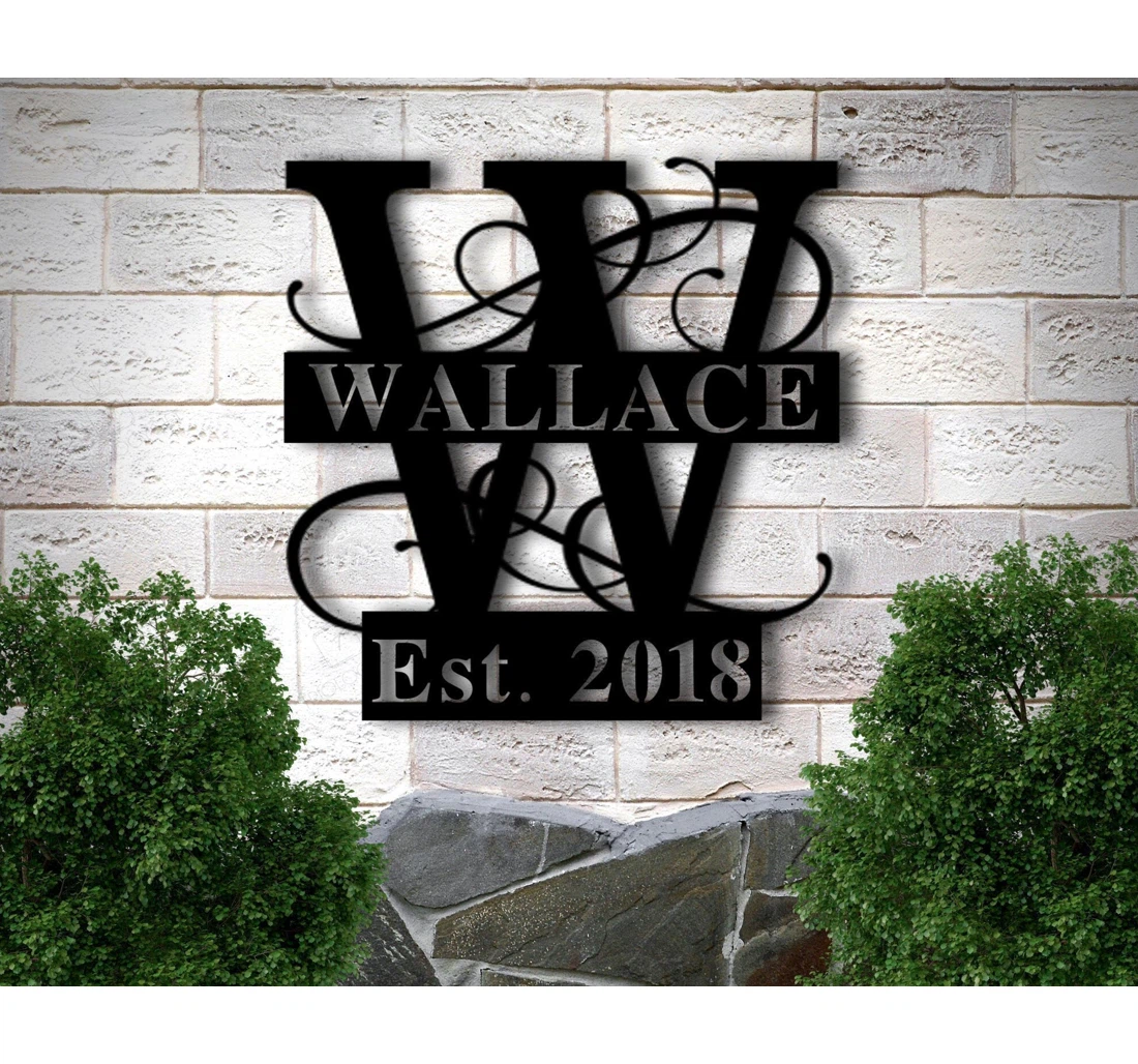 Personalized Metal Sign - Personalized Family Name Established Family Wedding MonoGram