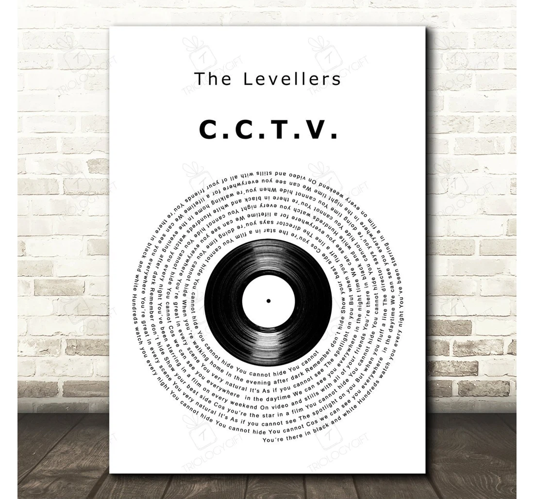 Poster, Canvas - The Levellers C C T V Vinyl Record Song Lyric Personalised Lyrics Custom Print Framed Wall Art
