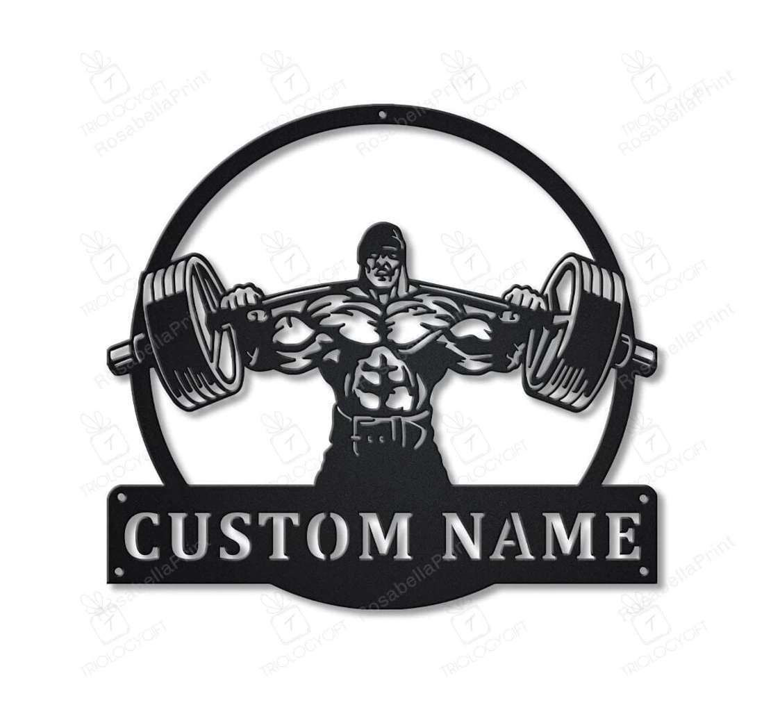 Personalized Metal Sign - Personalized Powerlifting Sport Art V Custom Powerlifting Sport Hobbie Sport MonoGram