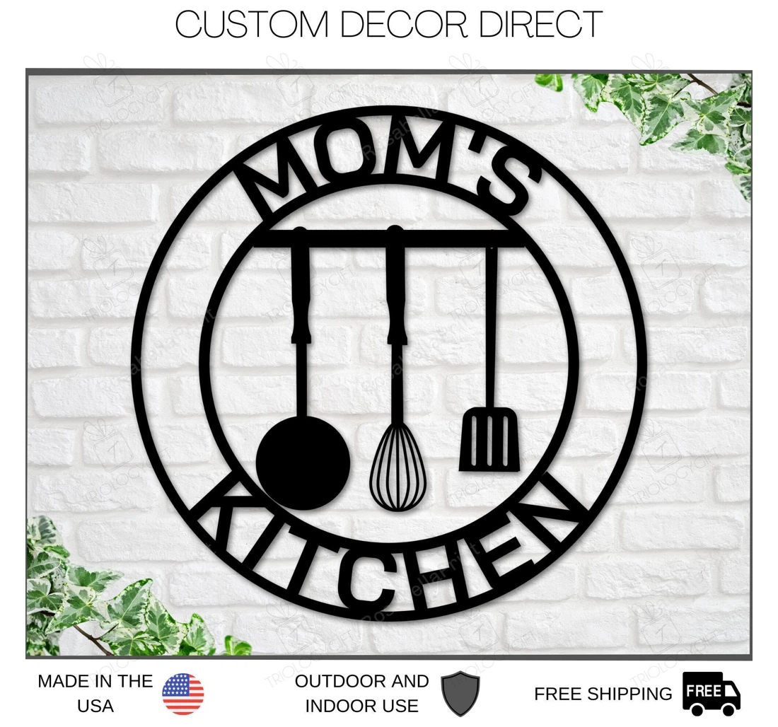 Personalized Metal Sign - Custom Personalized Kitchen Kitchen Her Mom Mothers Day MonoGram