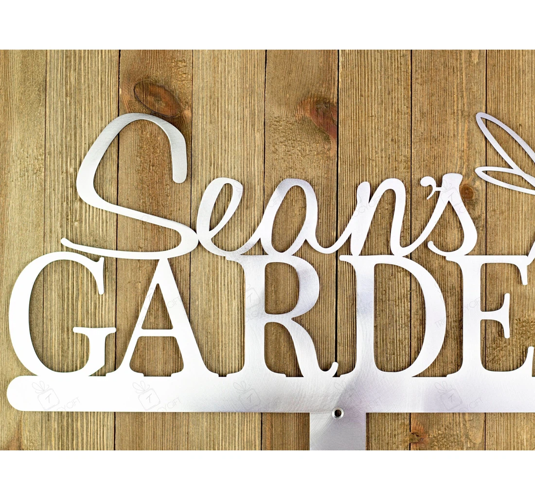 Personalized Metal Sign - Personalized Garden Name Mother's Day Custom Plaque Garden MonoGram