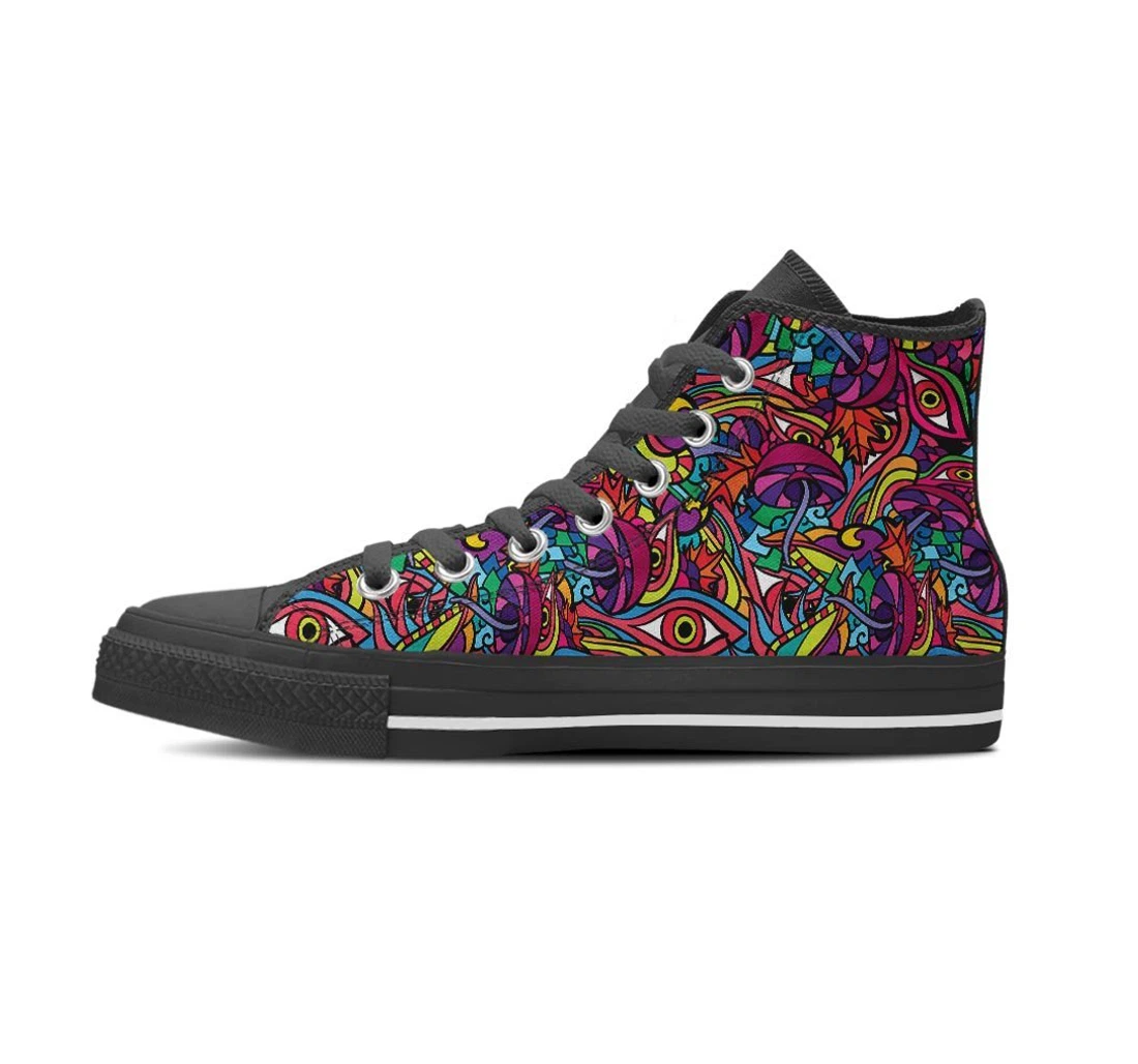 Psychedelic Trippy Eye Women's High Top Shoes