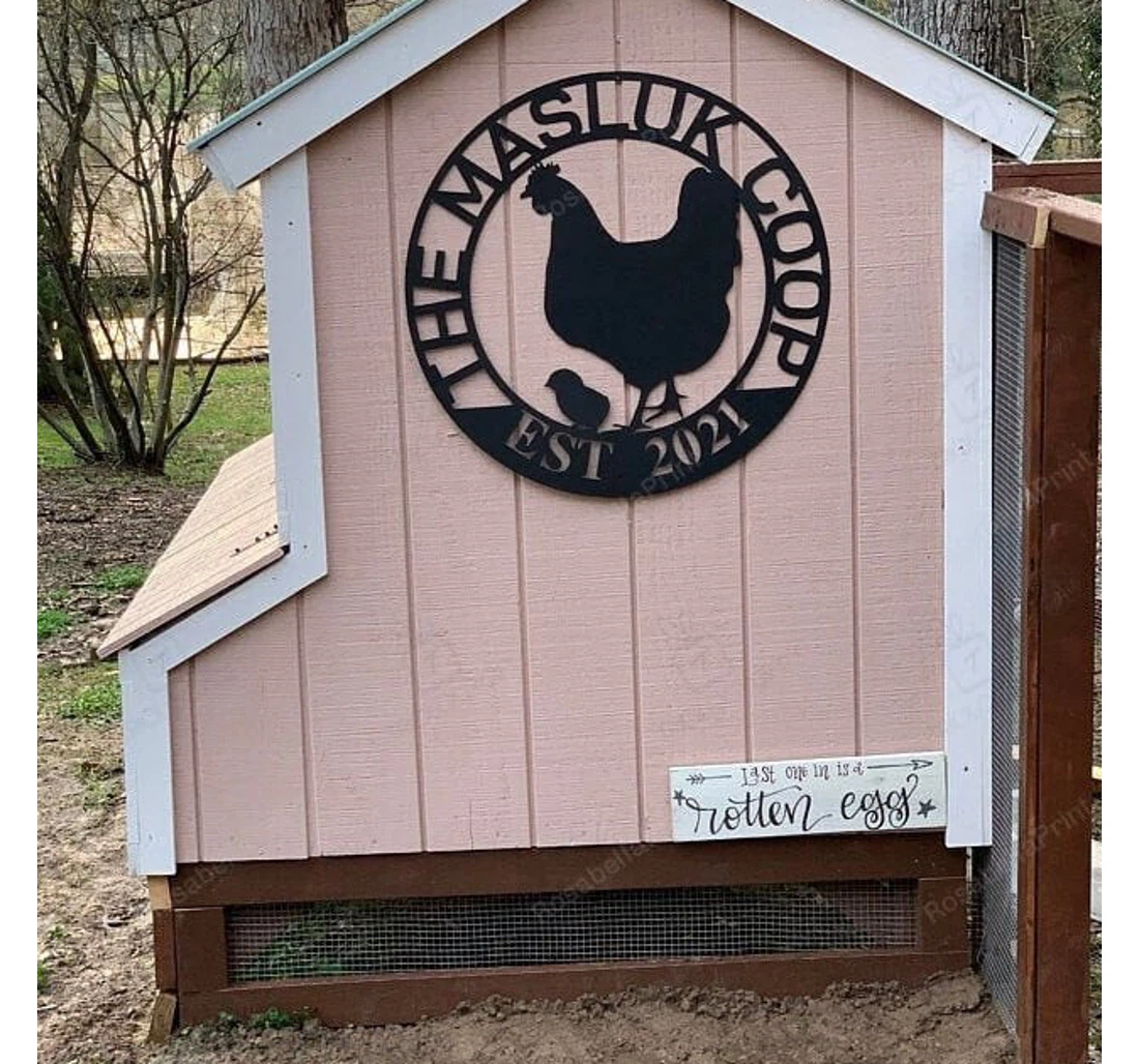 Personalized Metal Sign - Mothers Day Personalized Mothers Day Gift Mom Custom Hen House Hen House Coop Our Little Coop MonoGram