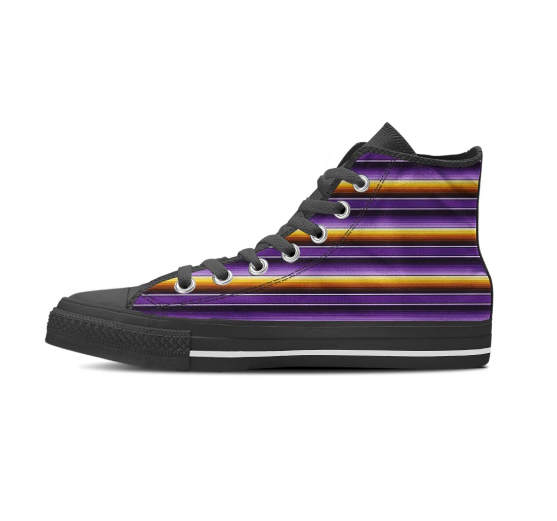 Yellow And Purple Mexican Baja Women's High Top Shoes