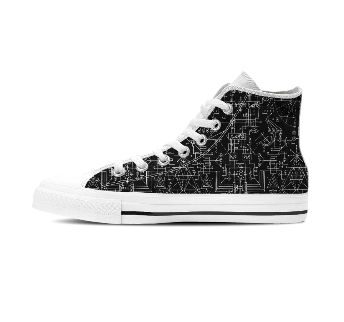 Witch Symbol Gothic Women's High Top Shoes