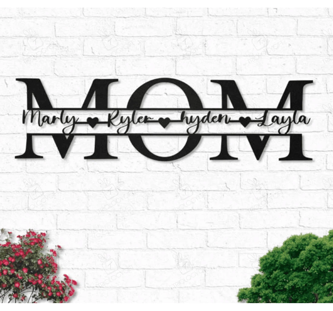 Personalized Metal Sign - Custom Mom Mother's Day Personalized House MonoGram