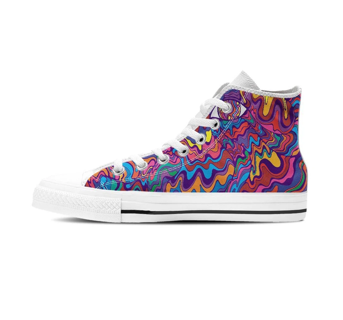 Psychedelic Face Women's High Top Shoes
