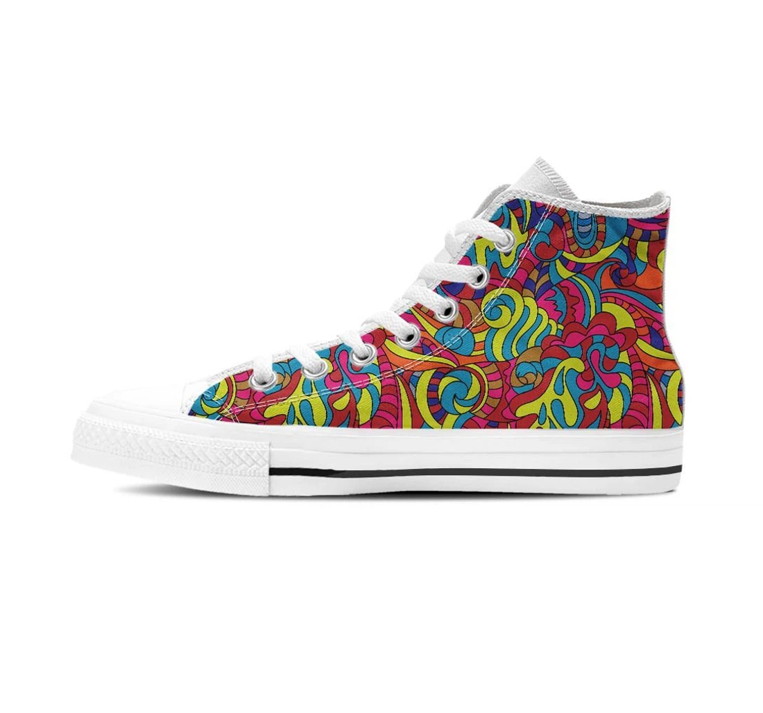Stained Glass Psychedelic Trippy Women's High Top Shoes