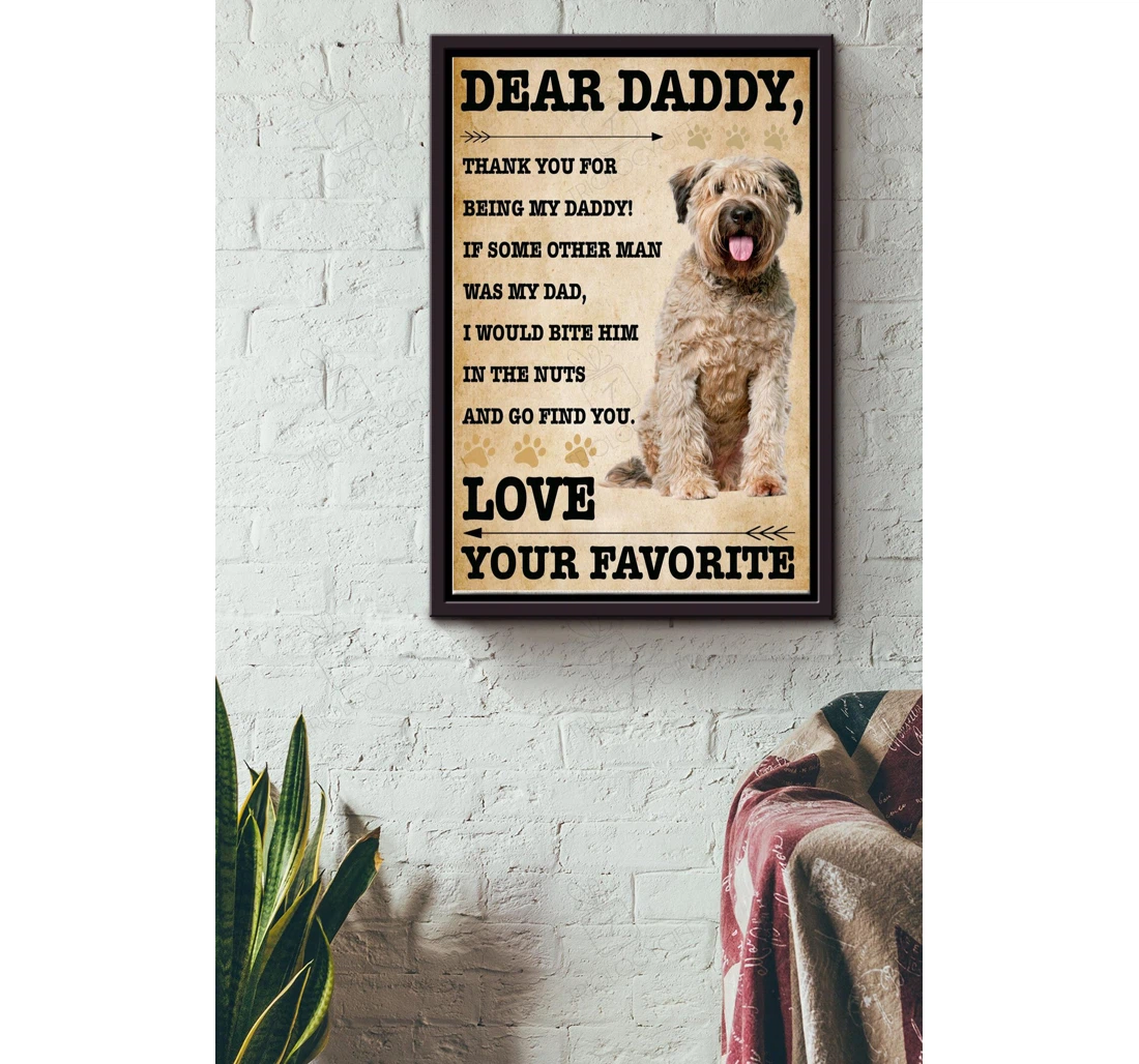 Poster, Canvas - Dear Daddy Father Father's Day Dad's Matte S Print Framed Wall Art