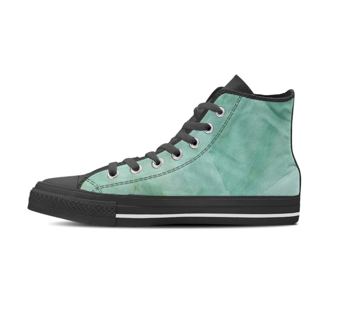 Teal Marble Women's High Top Shoes