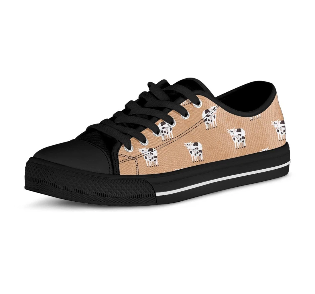 Cow Family Print Men's Low Top Shoes