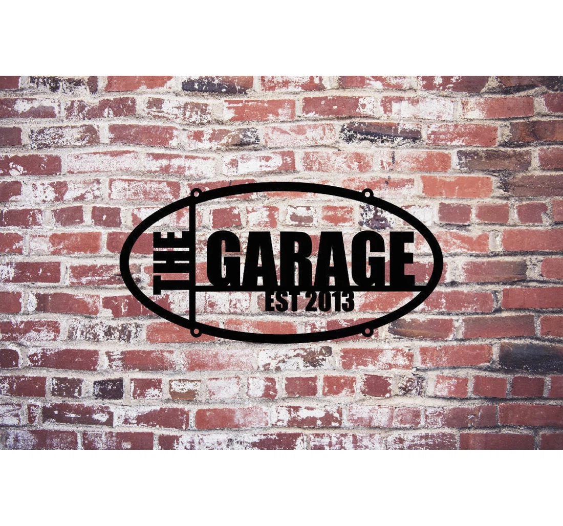 Personalized Metal Sign - Personalized Garage Garage Art Fathers Day Garage Garage MonoGram