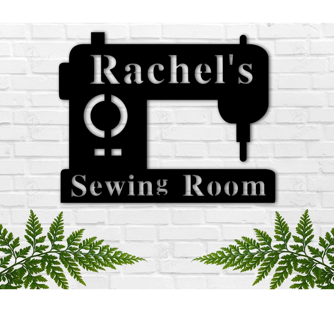 Personalized Metal Sign - Sewing Room Custom Sewing Machine Personalized Mother's Day Grandma Sewing Mom Craft Room MonoGram