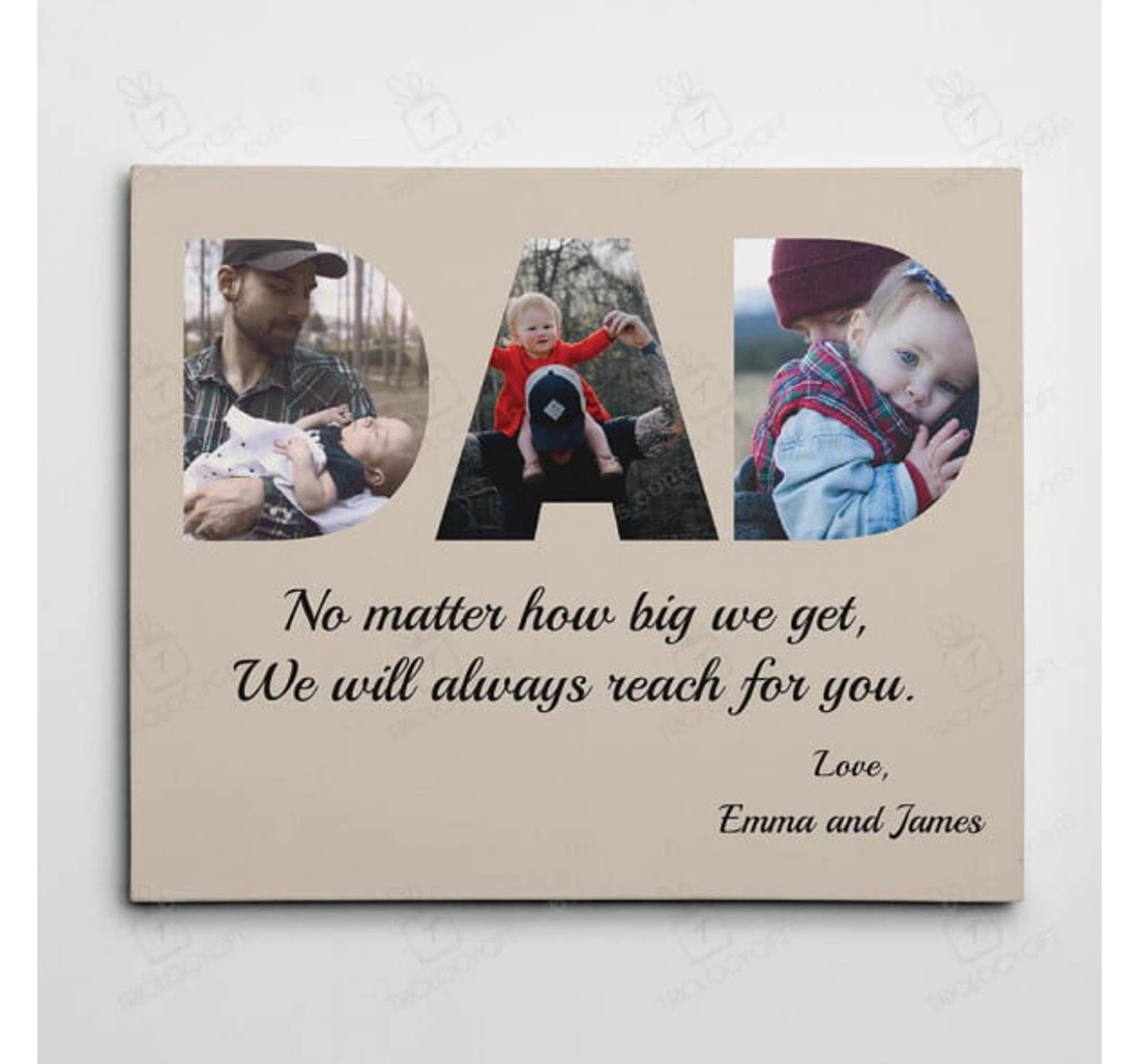 Poster, Canvas - Personalized Father's Day Customized Frames Print Framed Wall Art