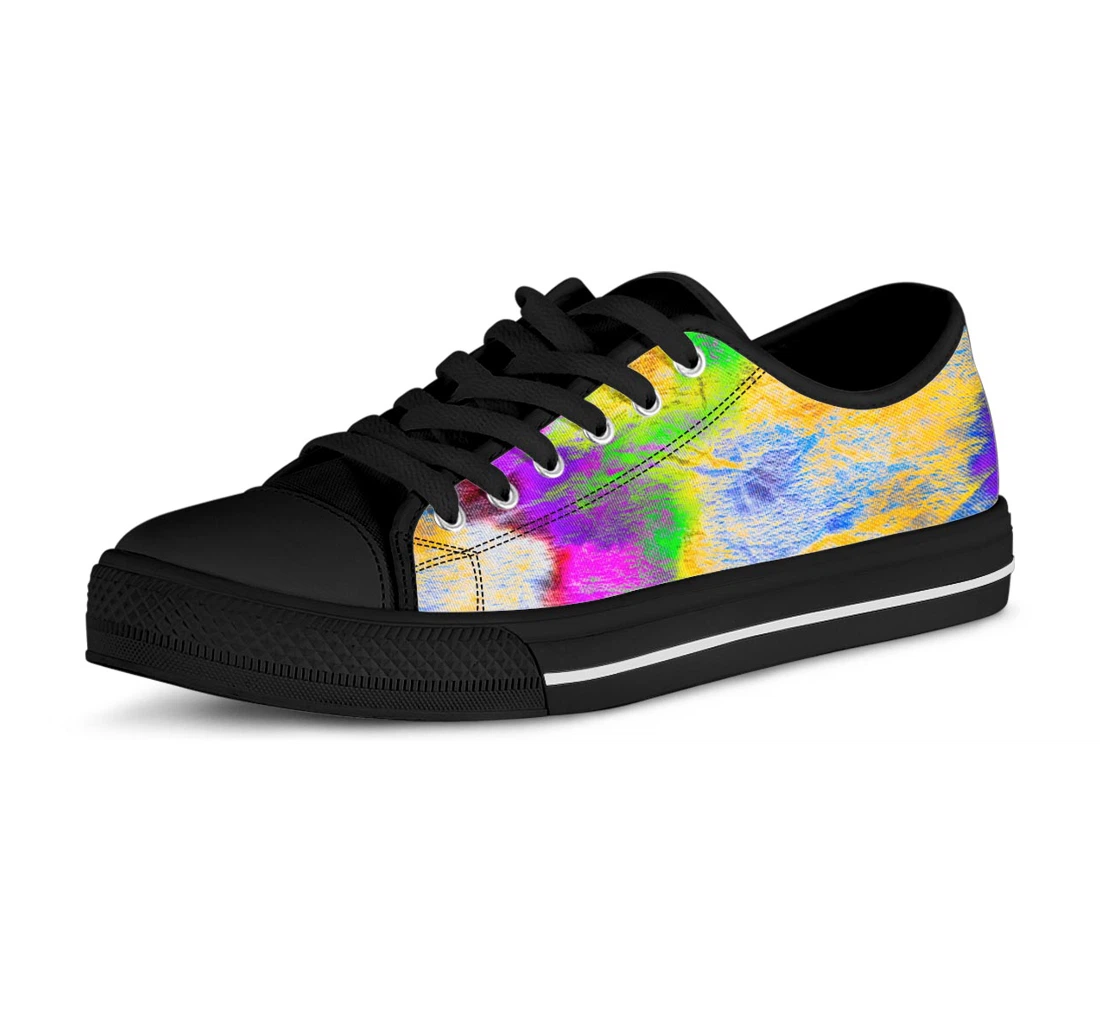 Abstract Tie Dye Men's Low Top Shoes