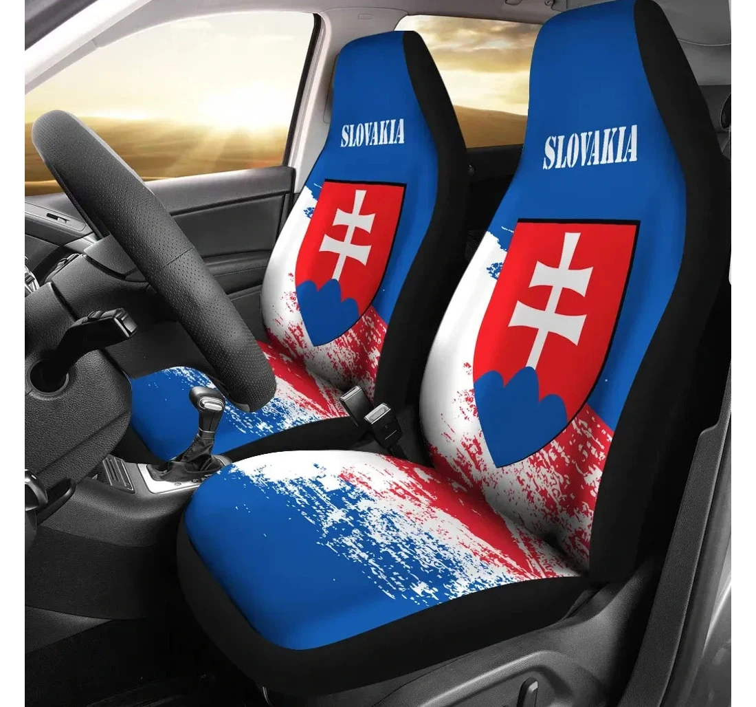 Personalized Slovakia Special Rlt Universal Front Car Seat Cover