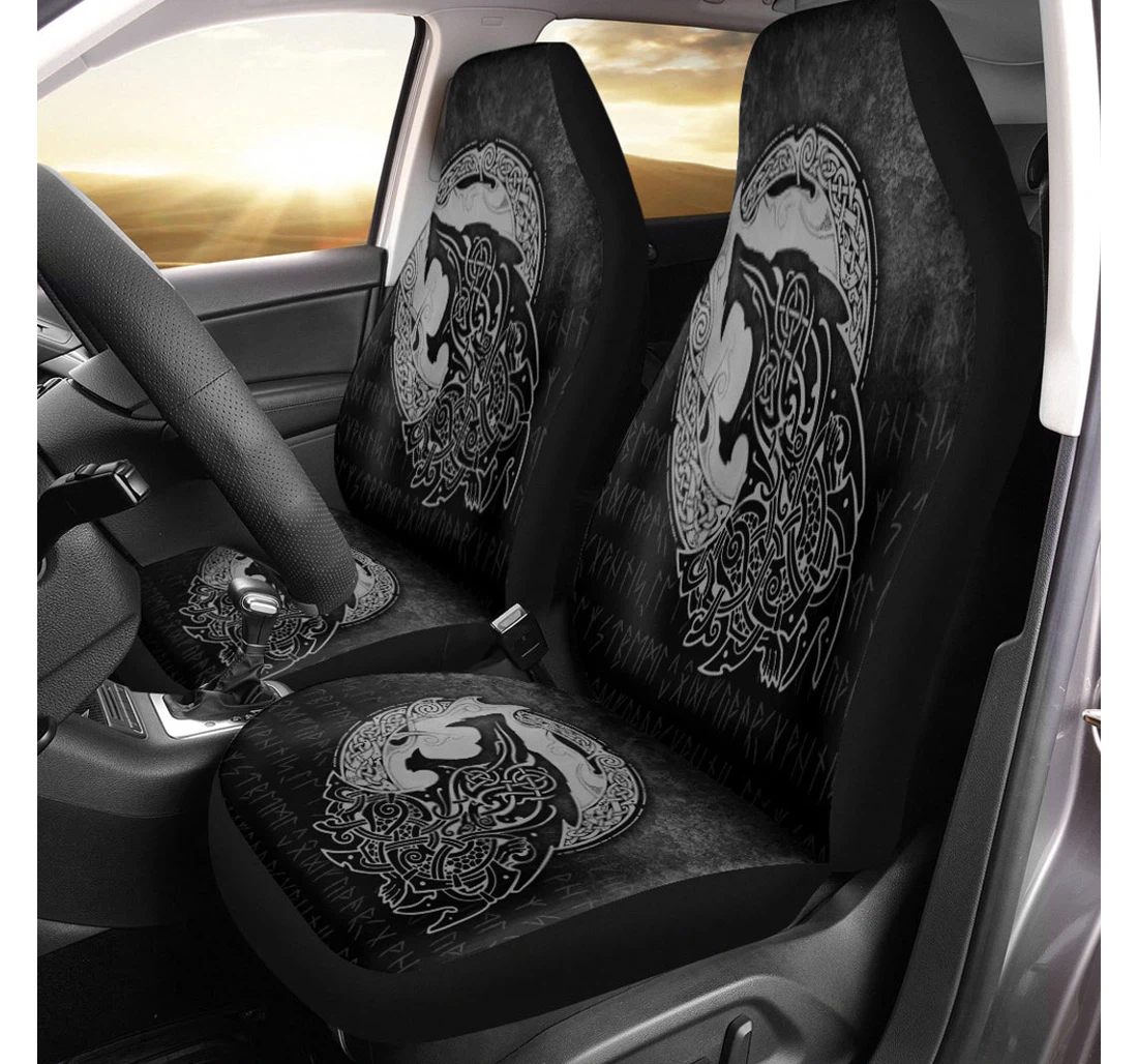 Personalized Viking Fenrir Viking Tattoo Special Version Rlt Universal Front Car Seat Cover