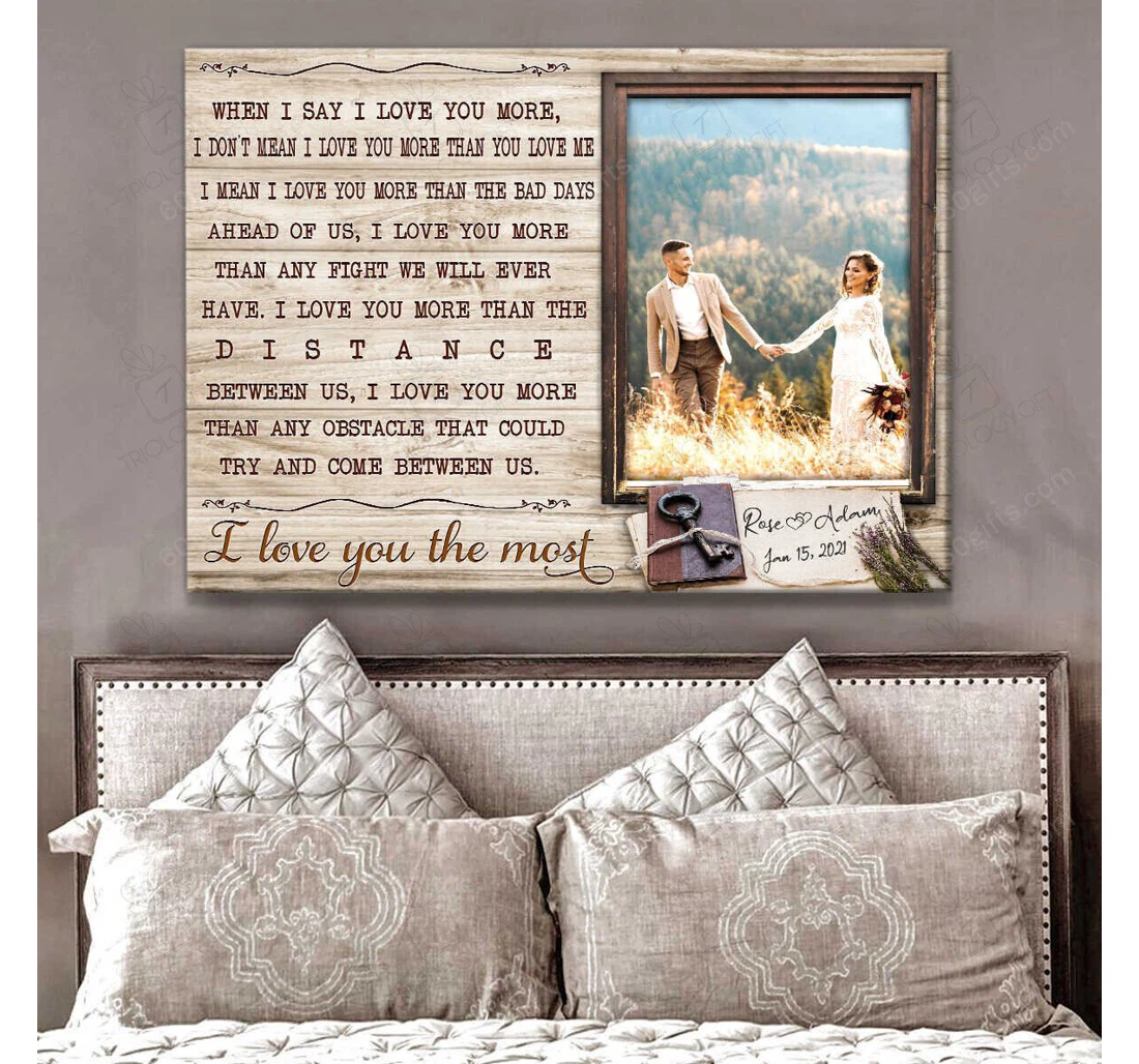 Poster, Canvas - Personalized Valentine's Day The Most Wedding Present Customized Frames Print Framed Wall Art