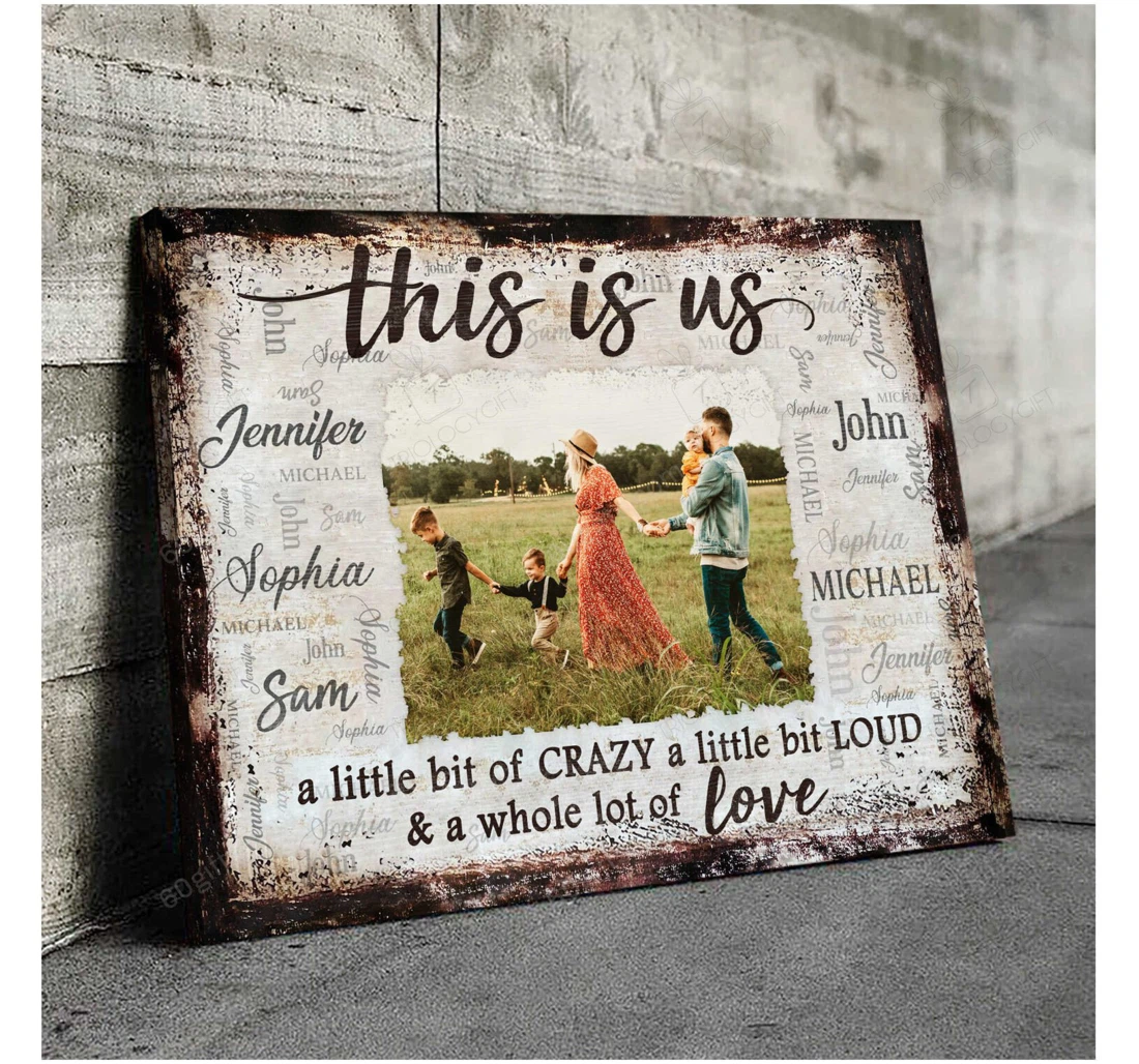 Poster, Canvas - Personalized Valentine's Day This Is Us Wedding Present Customized Vintage Frames Print Framed Wall Art