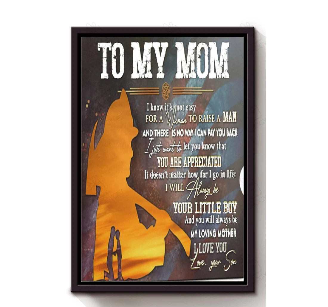 Poster, Canvas - Thankful Letter From Daughter To Her Mom Mother Mother's Day Print Framed Wall Art