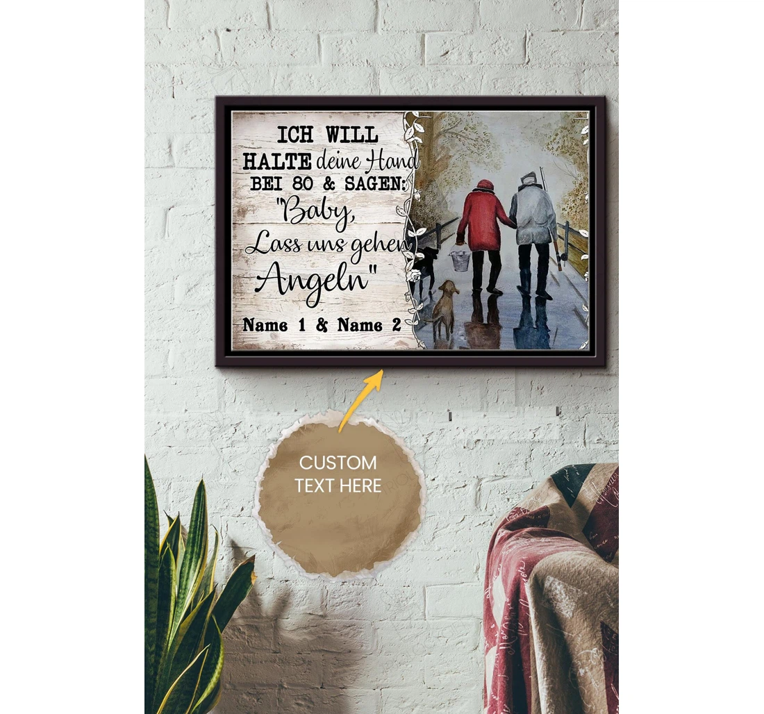 Poster, Canvas - Ich Will Halte Deine Hand Personalized Love Day Wife Husband Mother's Day Father's Day Matte S Print Framed Wall Art