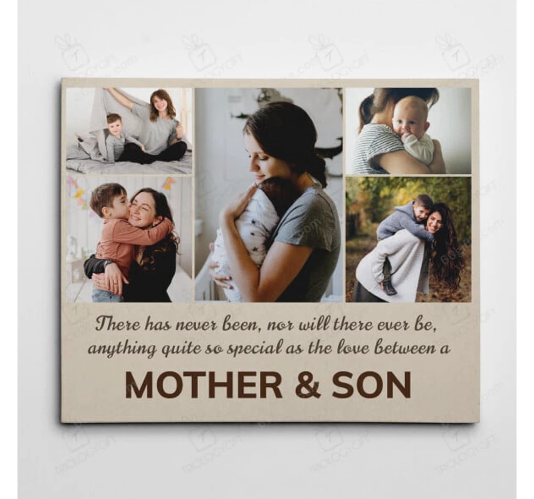 Poster, Canvas - Personalized Mother's Day Love Between Mother And Son Customized Frames Print Framed Wall Art