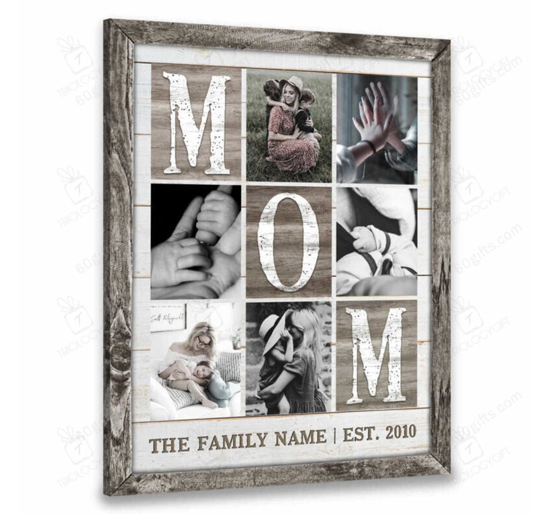 Poster, Canvas - Customized Mother's Day Mom Collage Personalized Frames Print Framed Wall Art