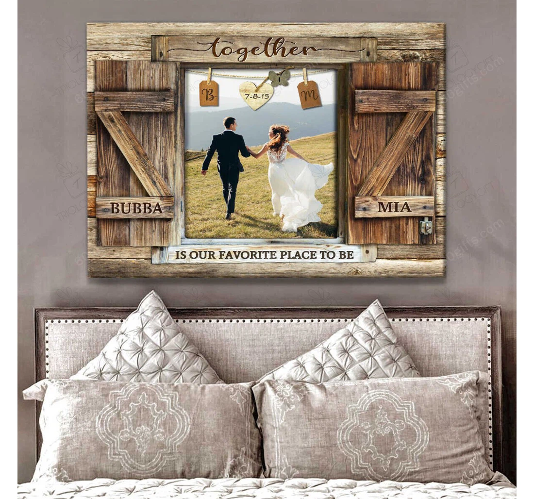 Poster, Canvas - Personalized Valentine's Day Wedding Present Customized Frames Print Framed Wall Art