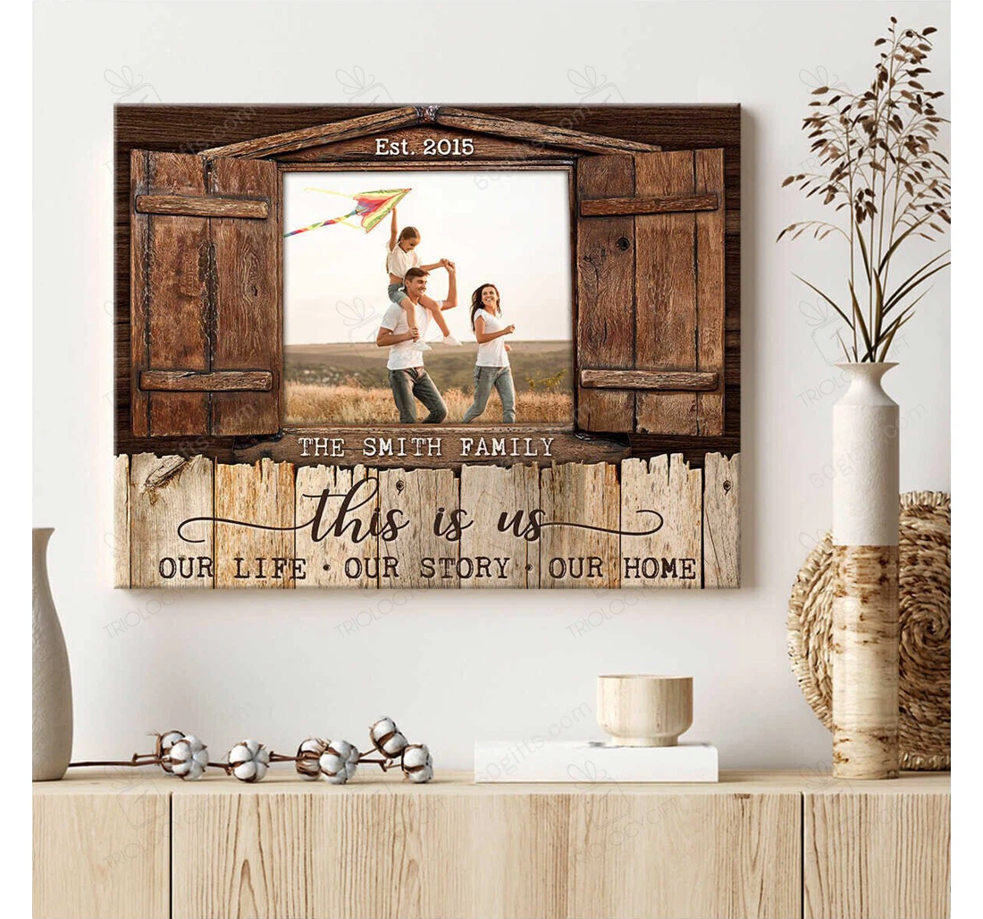 Poster, Canvas - Personalized Valentine's Day Our Life Wedding Present Customized Frames Print Framed Wall Art