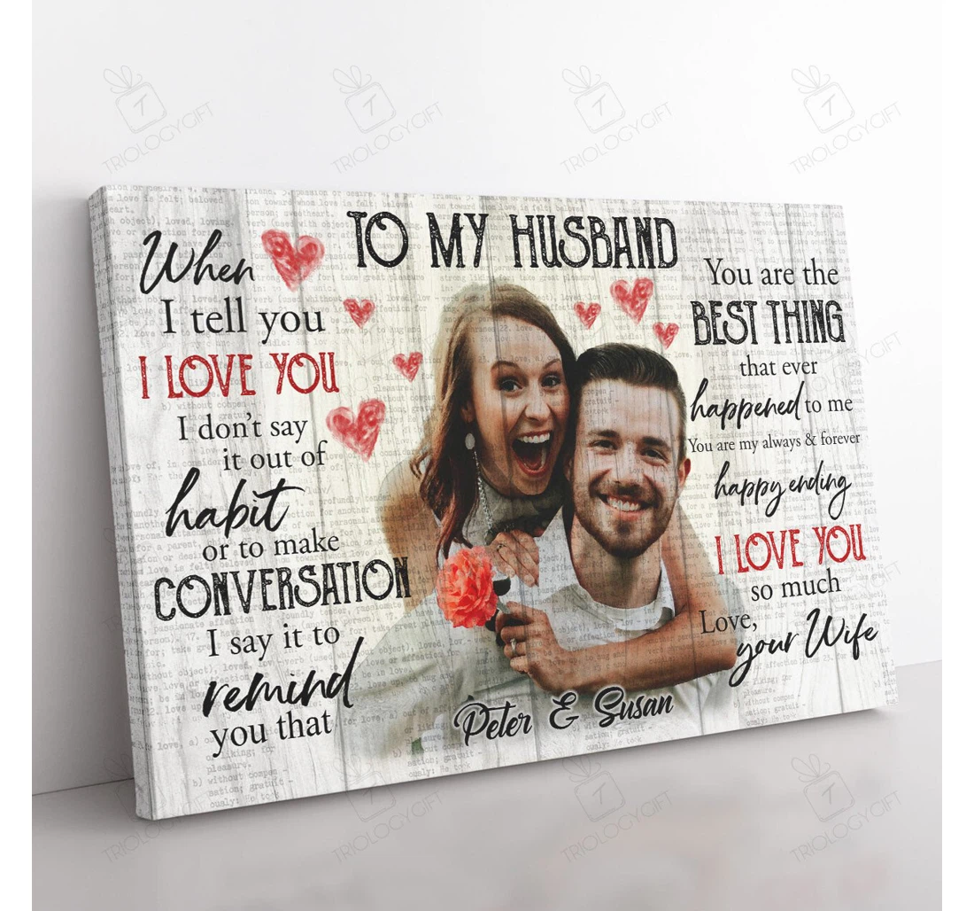 Poster, Canvas - Personalized Custom Him Valentines Day Him Ideas Him S Print Framed Wall Art