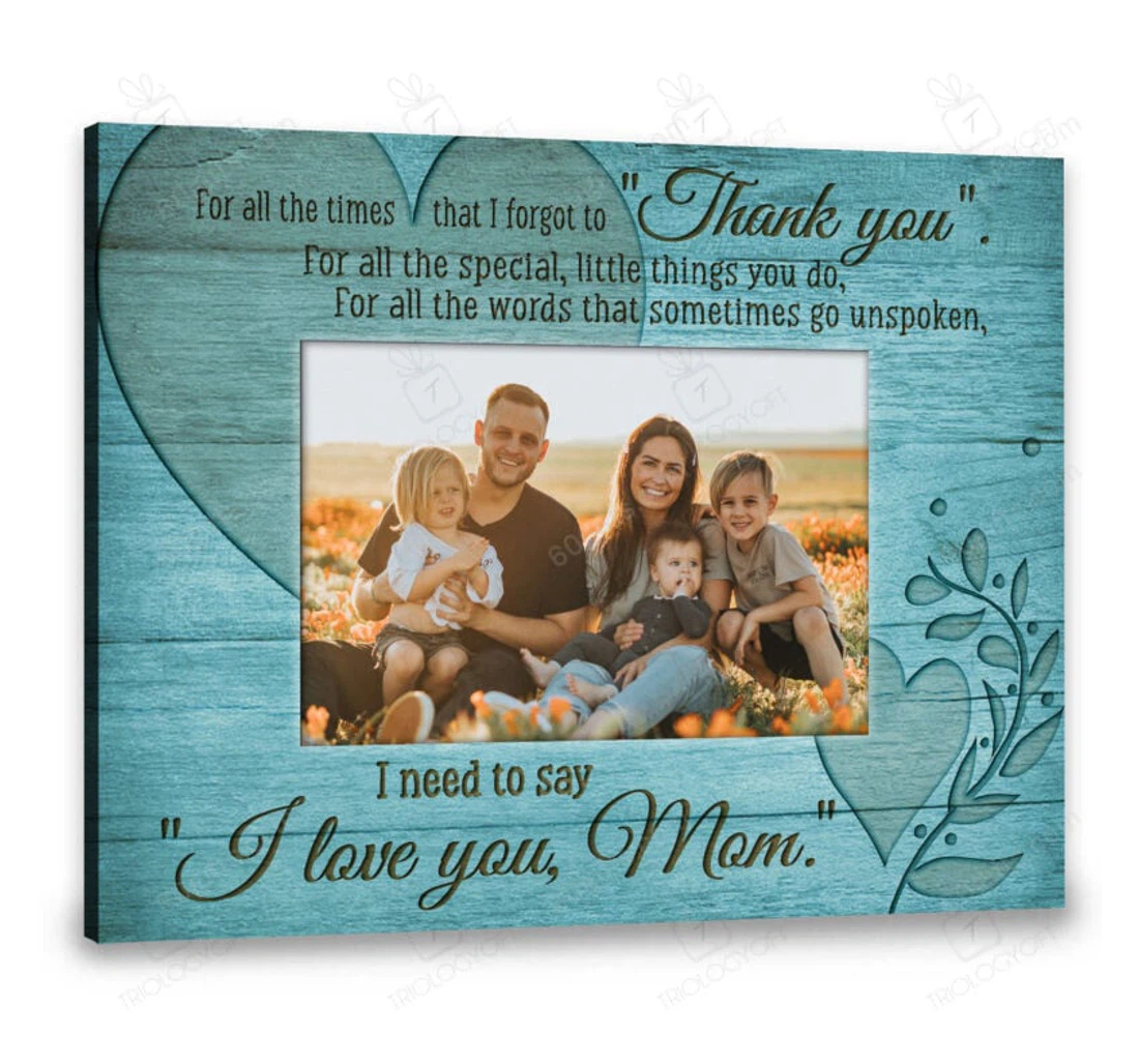 Poster, Canvas - Customized Mother's Day Heart Frames Personalized Frames Print Framed Wall Art