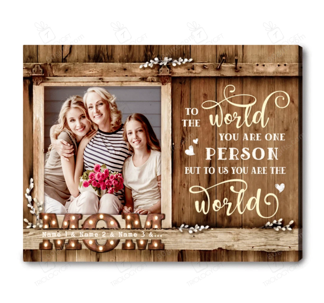 Poster, Canvas - Customized Name Mother's Day Personalized Frames Print Framed Wall Art