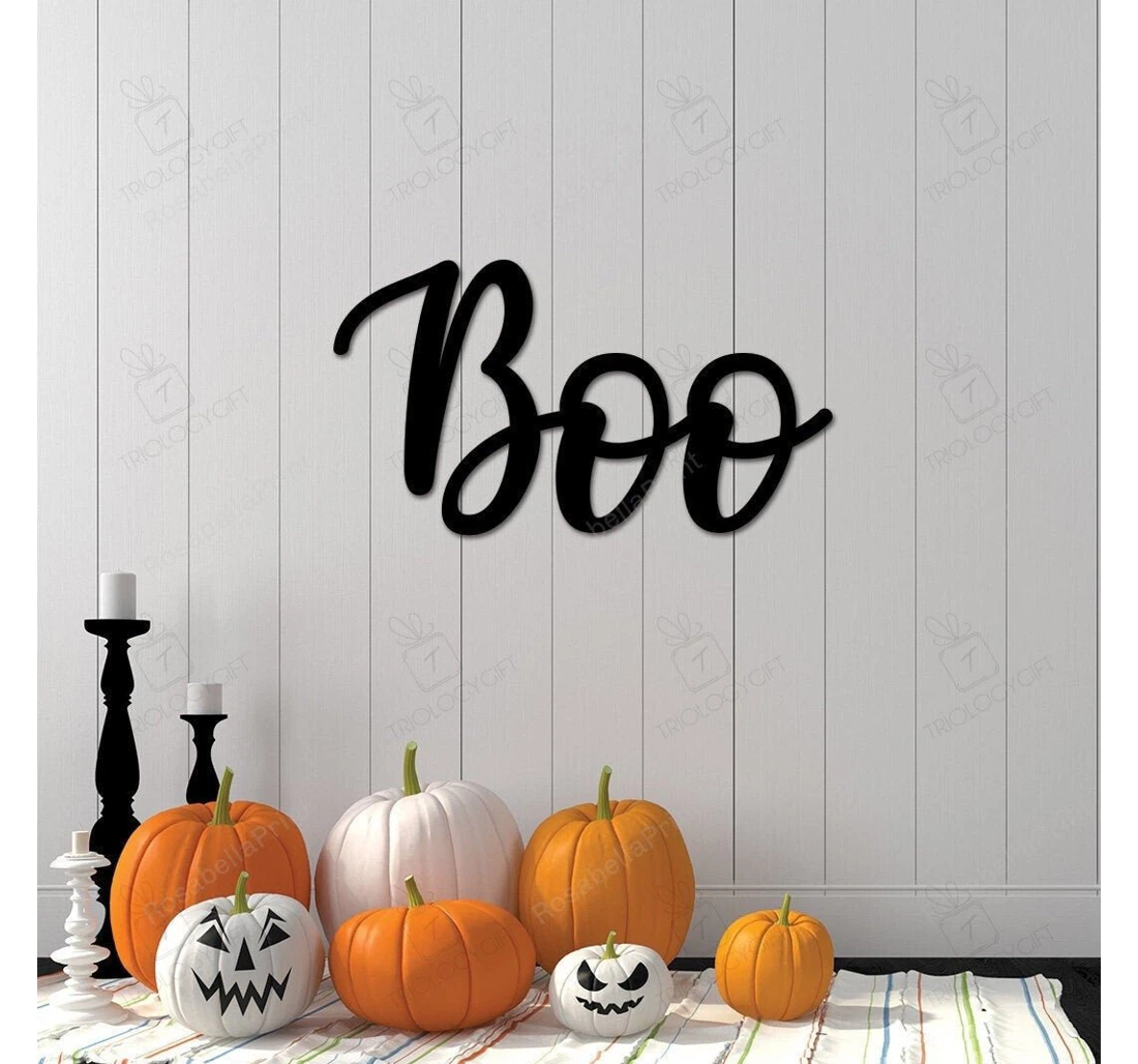 Personalized Metal Sign - Halloween Boo Boo Halloween Boo Front Door Farmhouse Halloween Halloween MonoGram