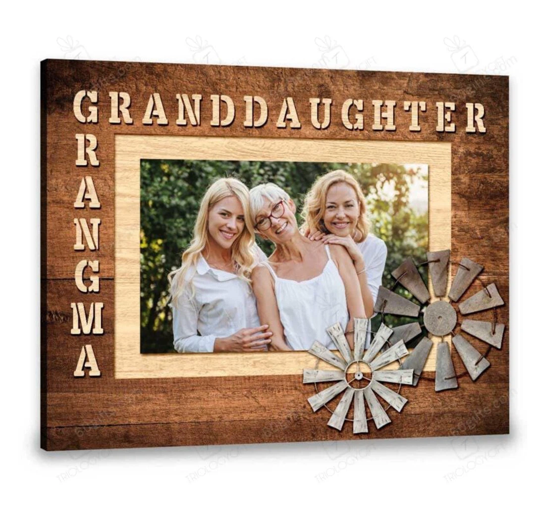 Poster, Canvas - Customized Mother's Day Windmill Flowers Personalized Frames Print Framed Wall Art