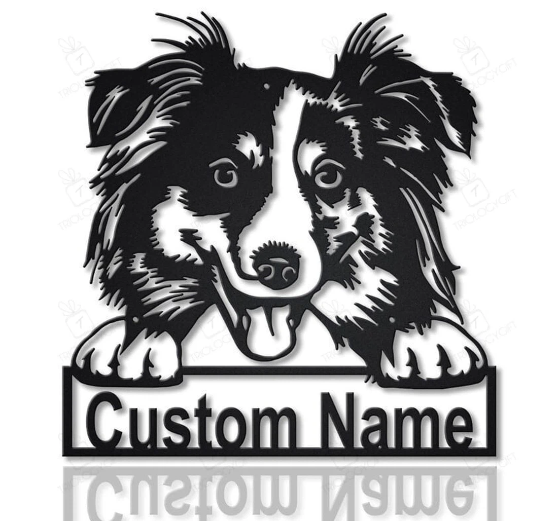 Personalized Metal Sign - Personalized Australian Shepherd Dog Art V Custom Australian Shepherd Dog Dog Birthday Funny MonoGram