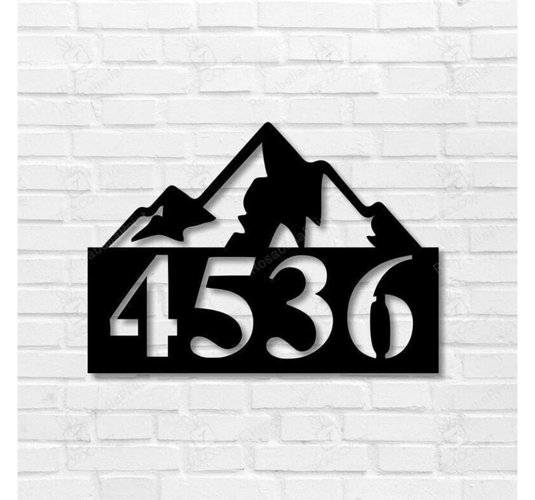 Personalized Metal Sign - Custom Family Name Custom Mountain Address Personalized Family MonoGram