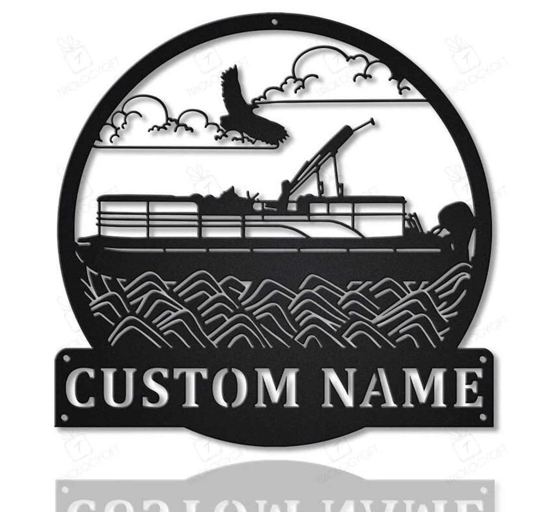 Personalized Metal Sign - Personalized Pontoon Boat Art V Custom Pontoon Boat Pontoon Boat Job MonoGram