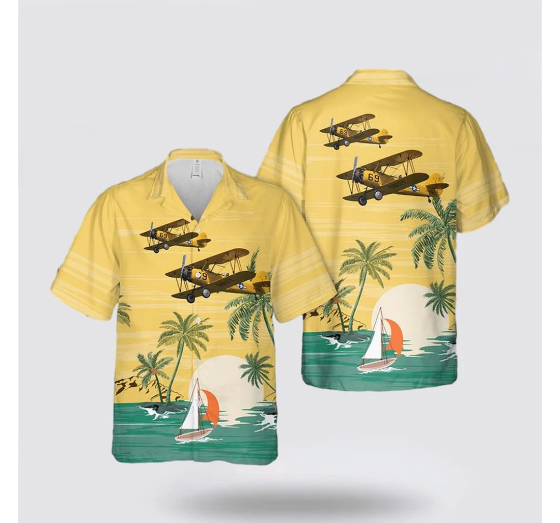 Personalized Us Navy Naval Aircraft Factory Nn Yellow Peril Gifts Navy Soldiers Hawaiian Shirt, Button Up Aloha Shirt For Men, Women