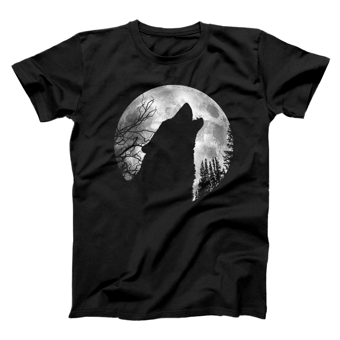 Personalized Wolf Wild Lone howling full moon nature wildlife wilderness Premium T-Shirt