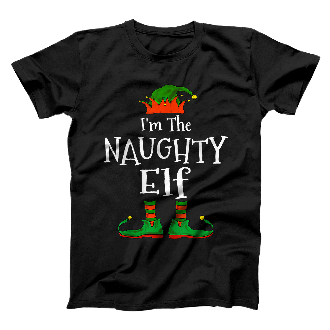 Personalized I'm The Naughty Elf Family Matching Funny Christmas Gift T-Shirt