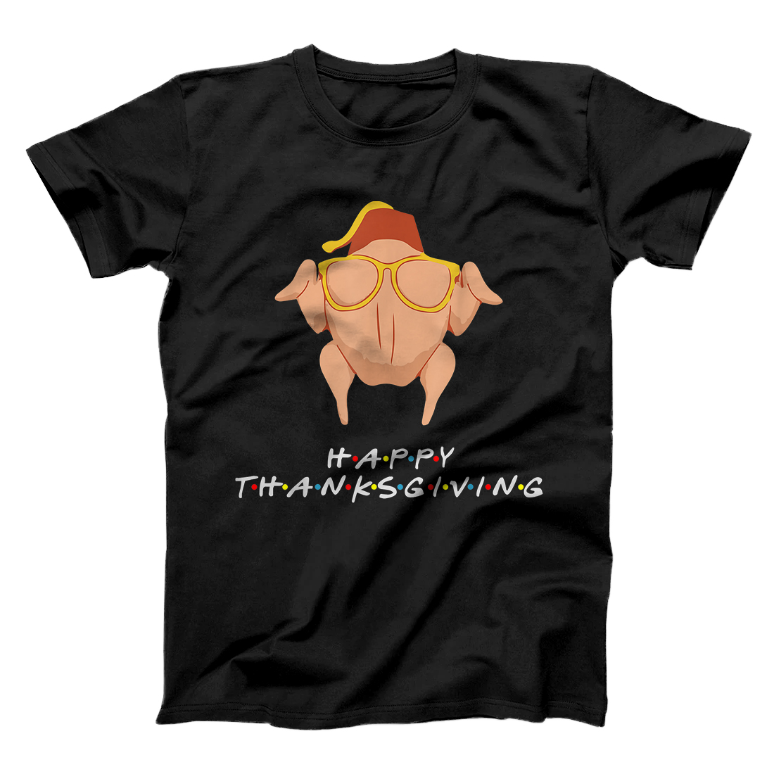 Personalized Thanksgiving Friends Funny Turkey Head Funny T-Shirt