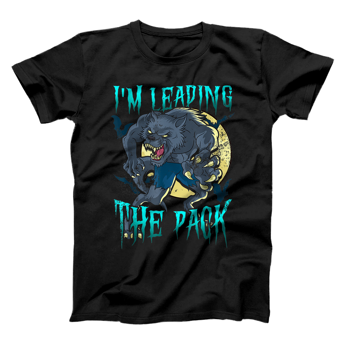Personalized Scary Werewolf Halloween Leader Pack Coach Teacher Sales T-Shirt