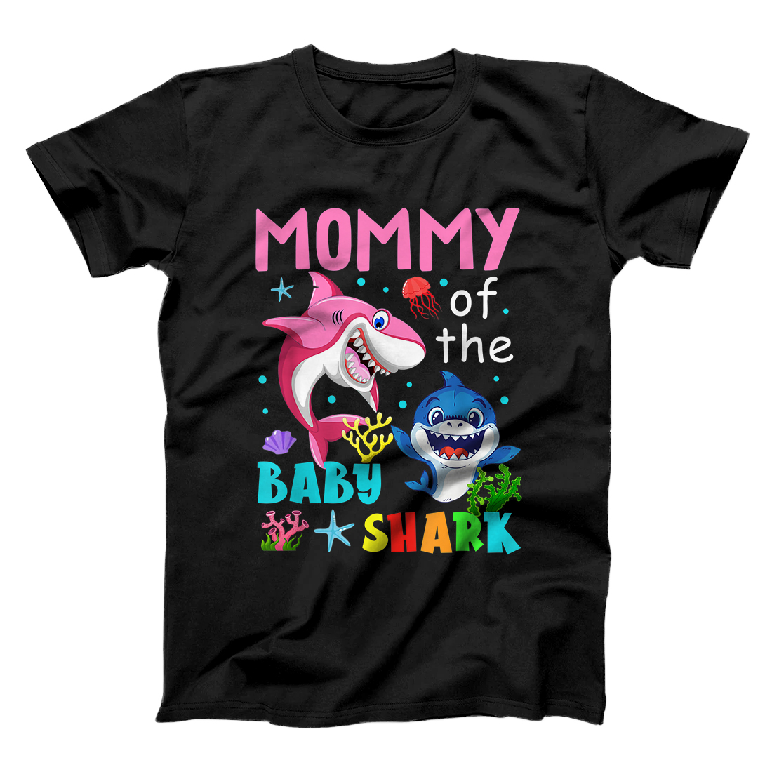 Personalized Family - Mommy Of The Baby Shark T-Shirt