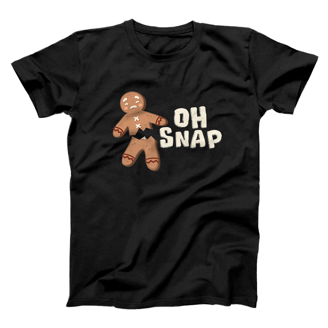 Personalized Oh Snap! Funny Broken Gingerbread Man - Christmas Baking Premium T-Shirt