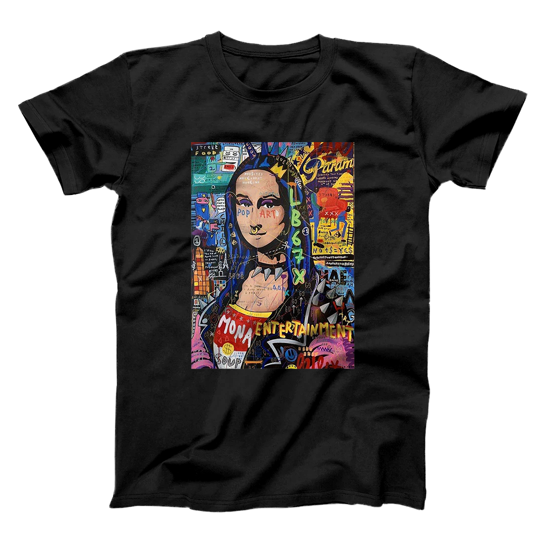 Personalized Pop Art Mona Lisa tshirt Urban Street Art Leonardo Da Vinci T-Shirt