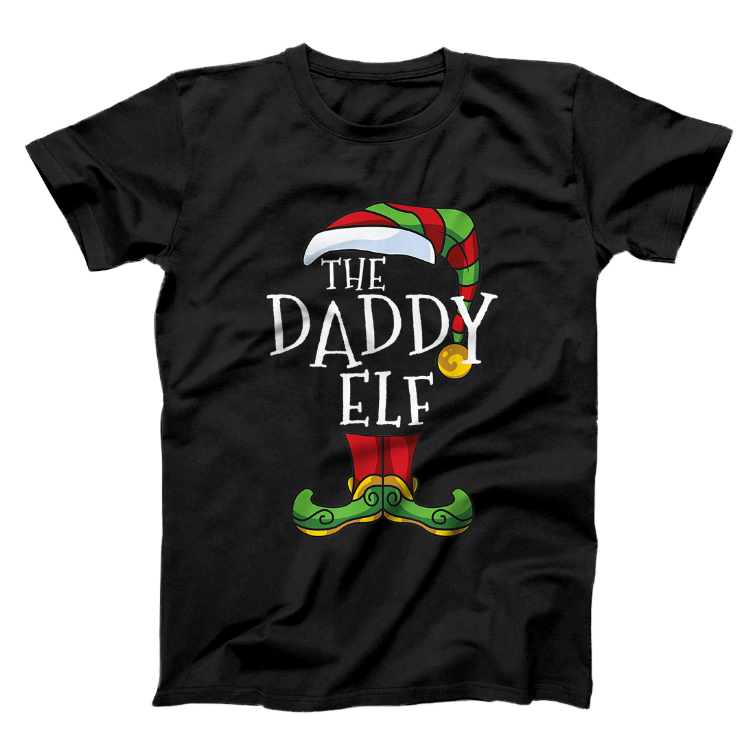 Personalized Daddy Elf Family Matching Christmas Group Gift Pajama T-Shirt